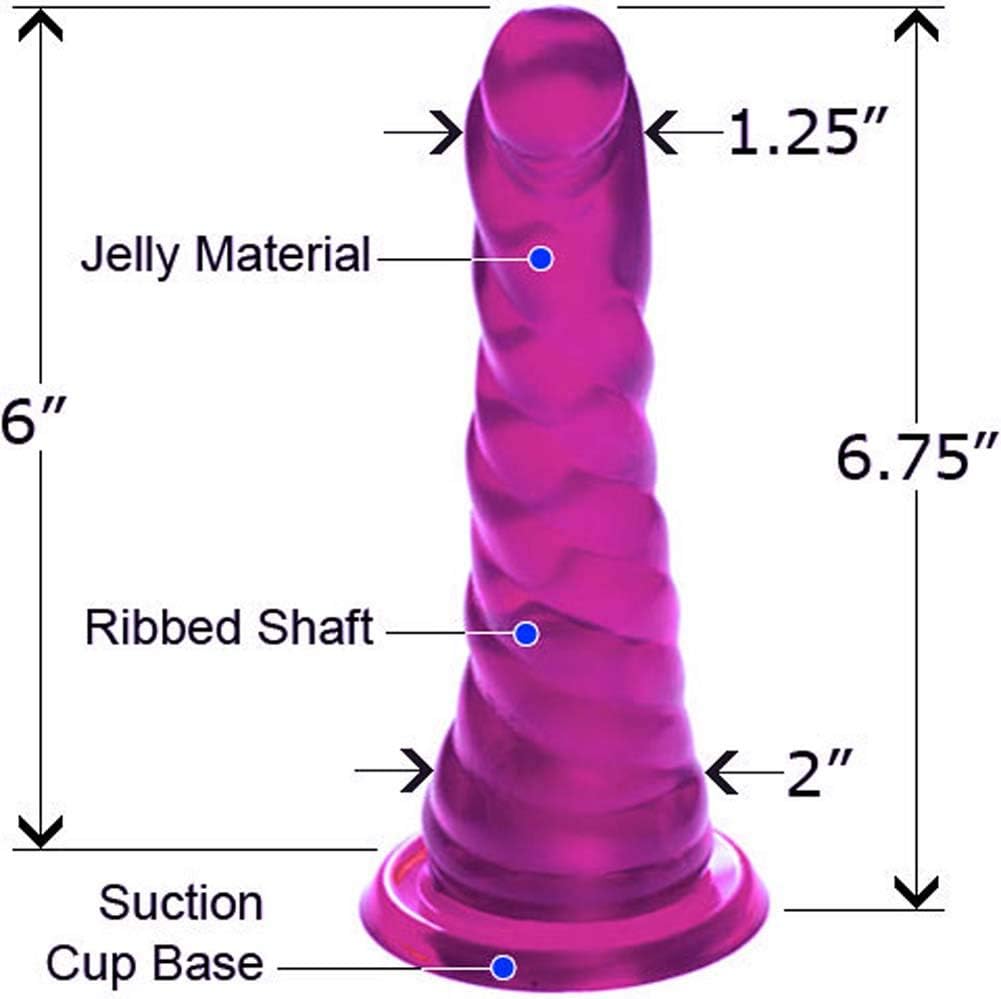 Consolador con Ventosa TopCat 6" JELLY CORKSCREW