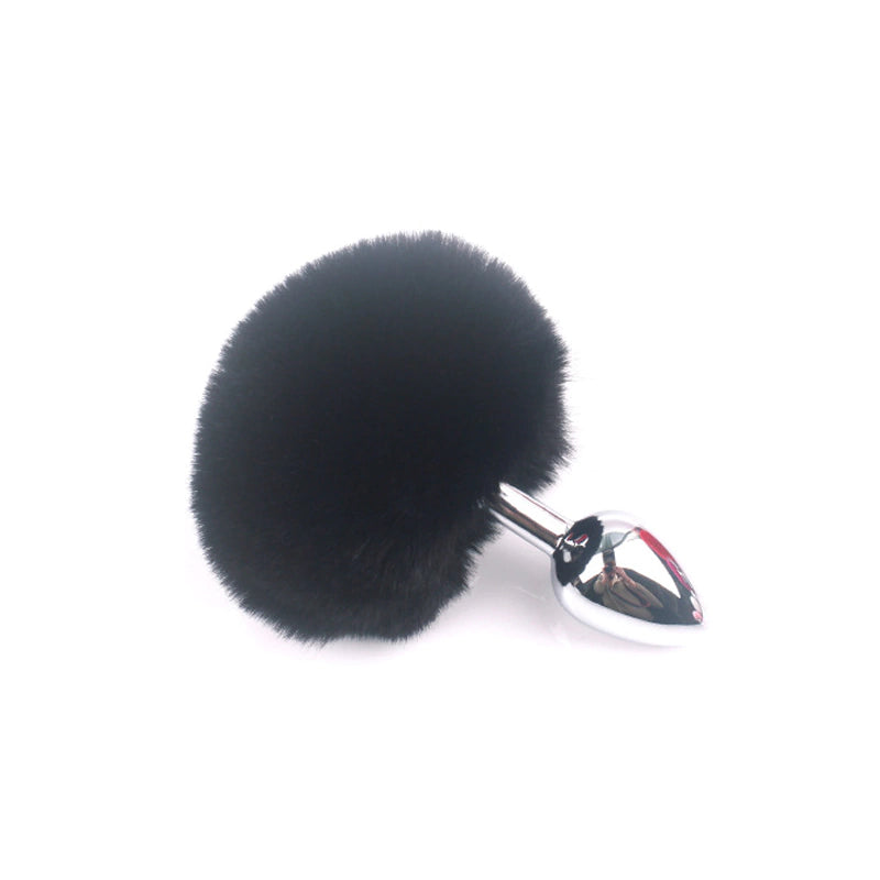 Plug Anal Chico de Acero Quirúrgico con Pompón