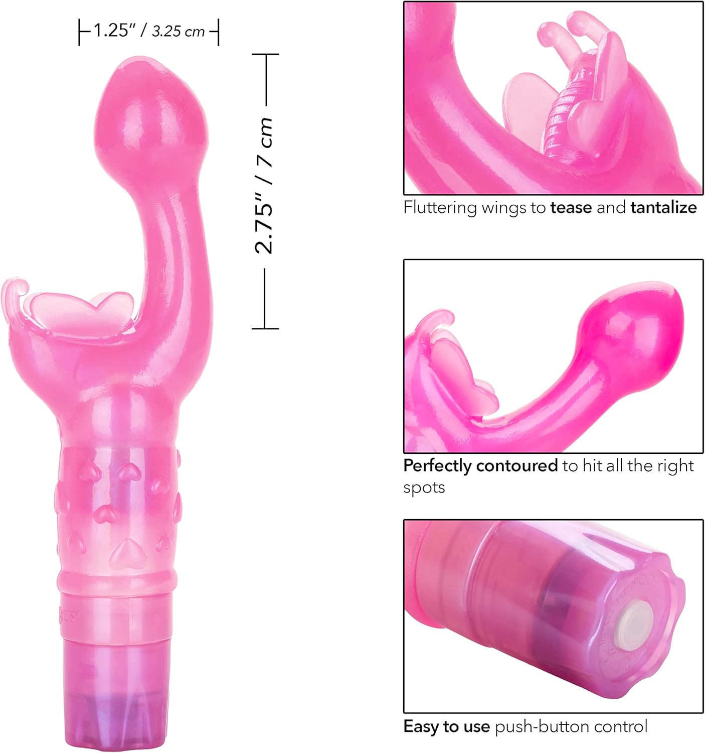 Vibrador estimulador Punto-G y Clitoris Butterfly Kiss
