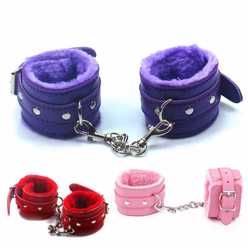 Tobilleras de cuero sintético con felpa
