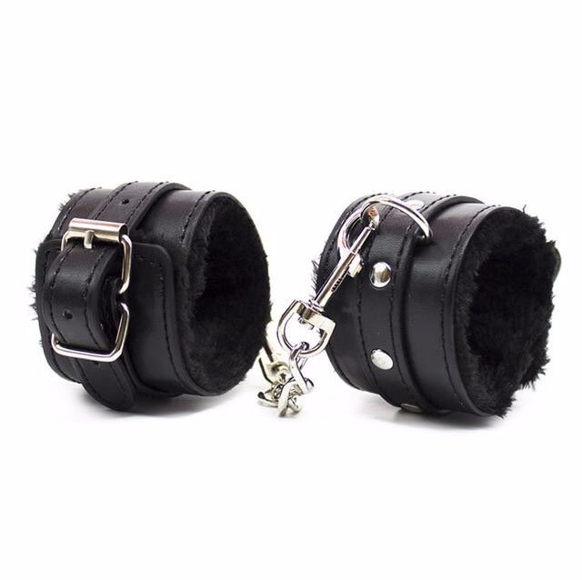 Tobilleras de cuero sintético con felpa