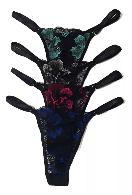 Tanga De Encaje Floral