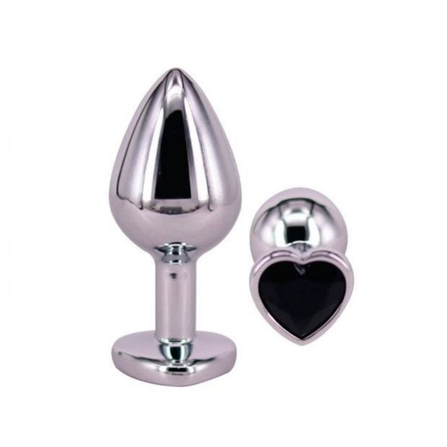 Plug Anal de Acero Quirúrgico con Joya Corazón Grande