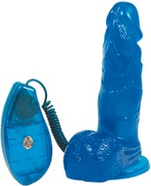 Vibrador con testículos y sopapa 7" Jelly Dong (19 x 4 cm)