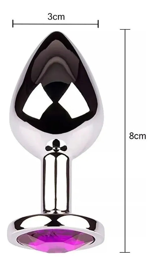 Plug Anal de Acero Quirúrgico con Joya - Mediano