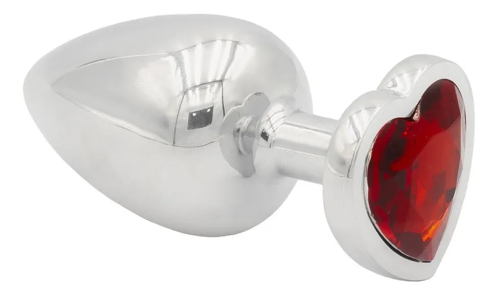 Plug Anal de Acero Quirúrgico con Joya Corazón Grande