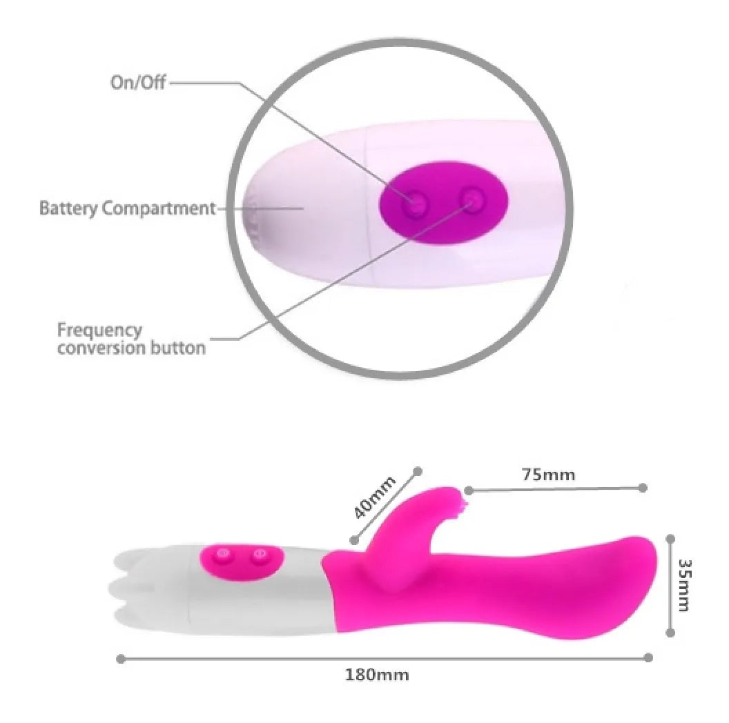 Vibrador Dual Punto G y Clítoris de 7 vibraciones G Spot