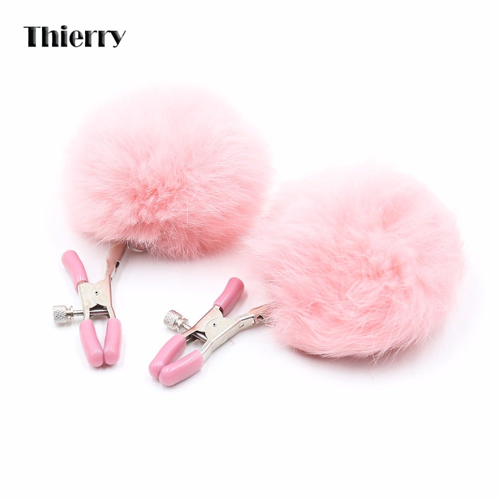 Par-de-Pinzas-de-Plumas-Para-Pezón-BDSM-Adulto-Sexo