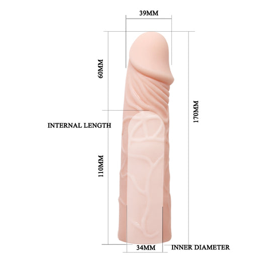 Funda para Pene Extended Sleeve Real