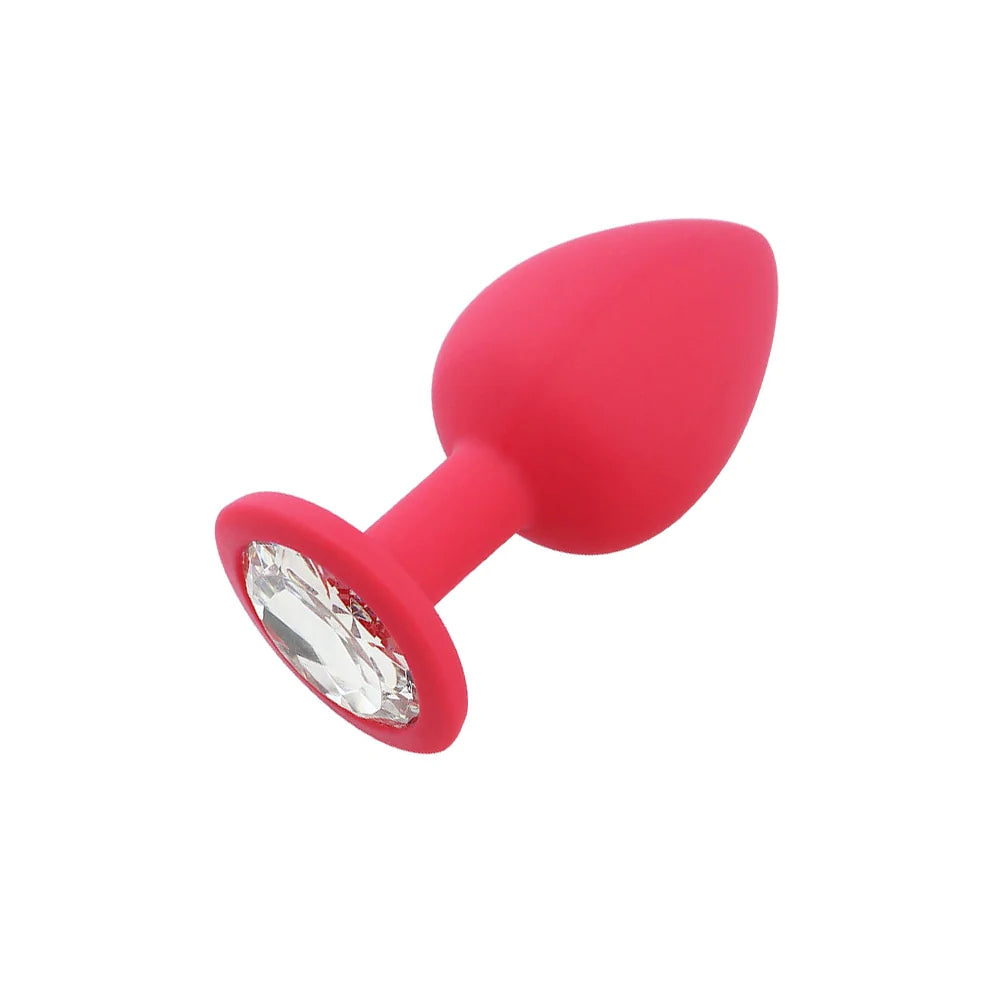 Plug de Silicona con Joya - Mediano