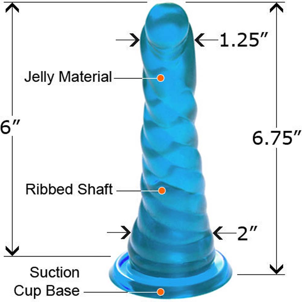 Consolador con Ventosa TopCat 6" JELLY CORKSCREW