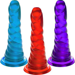 Consolador con Ventosa TopCat 6" JELLY CORKSCREW