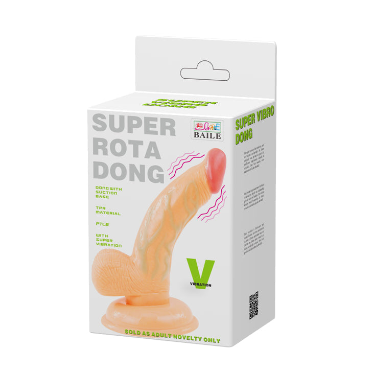 Vibrador con Ventosa Super Rota Dong 14.5 cm