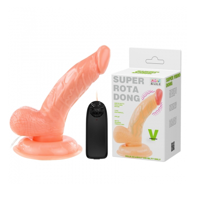 Vibrador con Ventosa Super Rota Dong 14.5 cm
