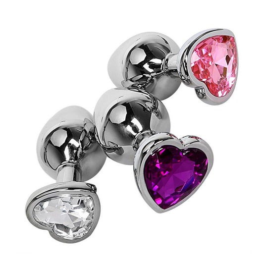 Plug Anal de Acero Quirúrgico con Joya Corazón Chico