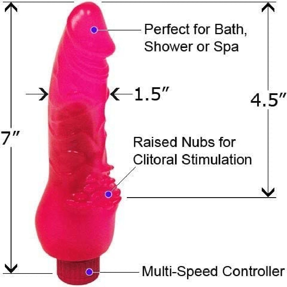 Vibrador de Silicona Suave, Jelly cock 7 Top Cat