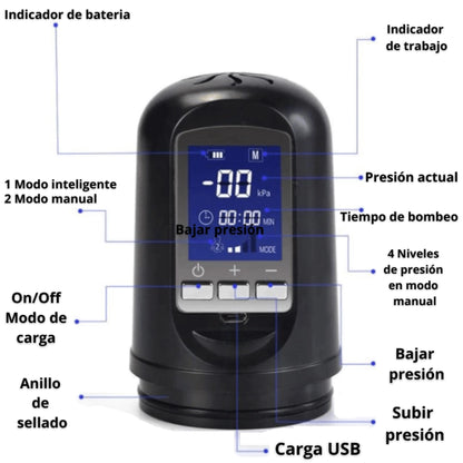 Bomba de Vacío Eléctrica USB Recargable
