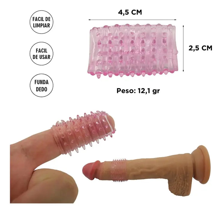 Anillo - Funda 2 en 1 para el Pene o Dedo