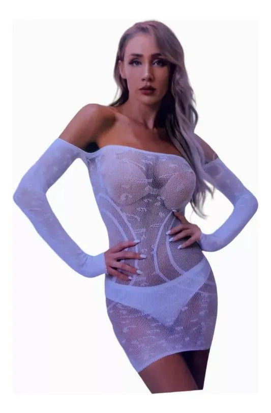 Vestido Traslucido Floral