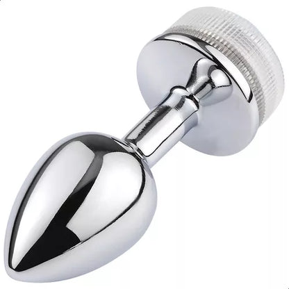 Plug de Acero con Luz - Mediano