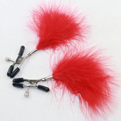 Pinzas para Pezones con Plumas