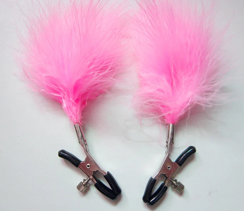 Pinzas para Pezones con Plumas