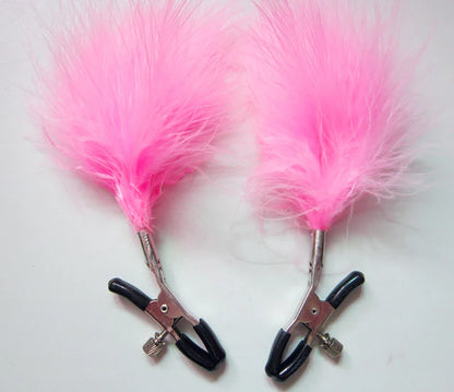 Pinzas para Pezones con Plumas