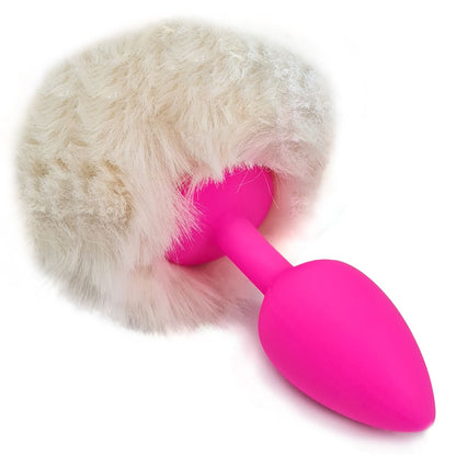 Plug Anal de Silicona Chico con Pompón