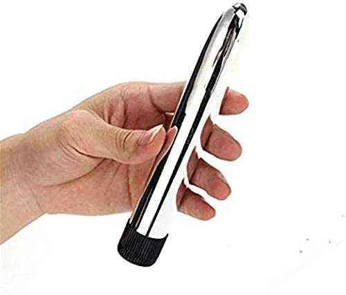 Vibrador Bala Clásico Plateado 16cm