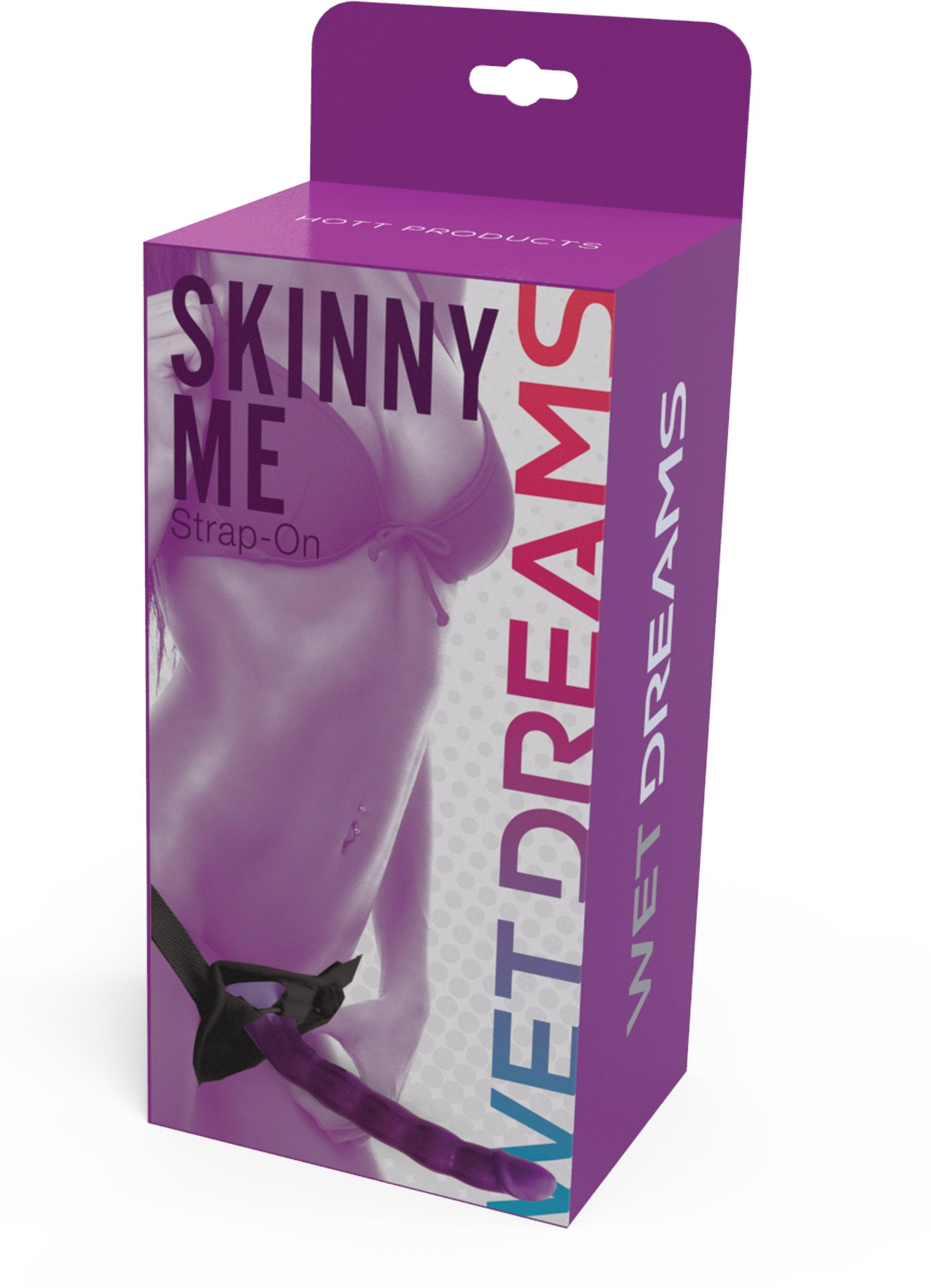 Arnés con consolador Wet Dreams Skinny Me 7" Color violeta