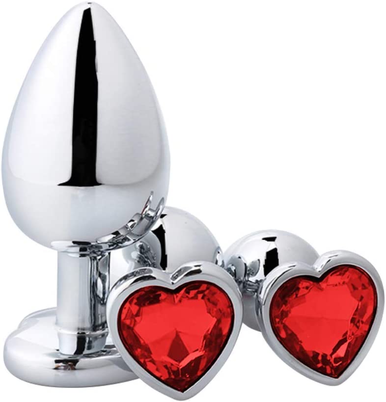 Plug Anal de Acero Quirúrgico con Joya Corazón Grande