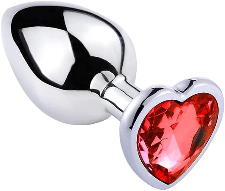 Plug Anal de Acero Quirúrgico con Joya Corazón Grande