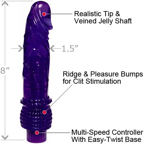 Vibrador impermeable 6" Jelly Dong Top Cat