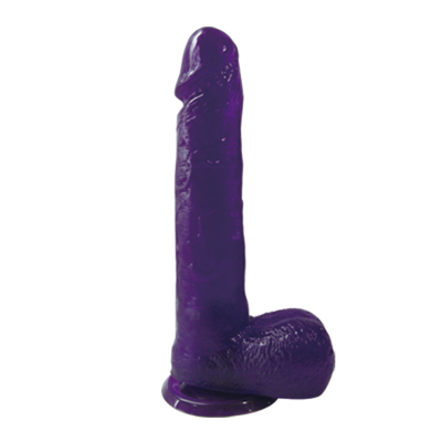 Consolador con testículos y sopapa 8.5" Jelly Dong (22 x 4.2 cm)