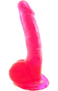 Consolador con Sopapa 8" Slim Jelly Dong