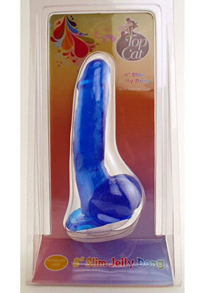 Consolador con Sopapa 8" Slim Jelly Dong