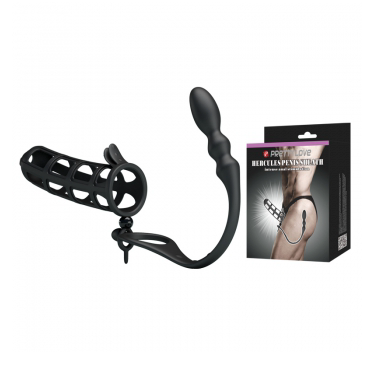 Funda para Pene con Dildo Anal Prostático 2 en 1 HEAT