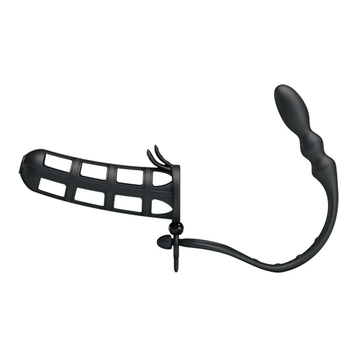 Funda para Pene con Dildo Anal Prostático 2 en 1 HEAT