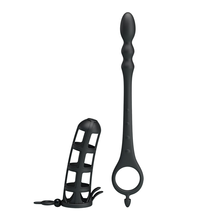 Funda para Pene con Dildo Anal Prostático 2 en 1 HEAT