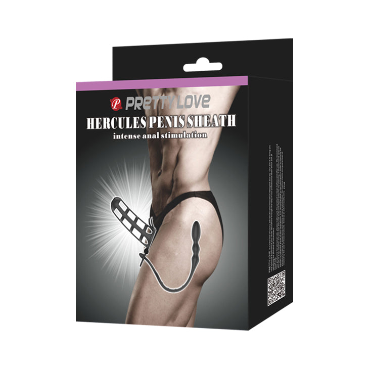 Funda para Pene con Dildo Anal Prostático 2 en 1 HEAT