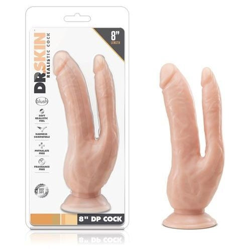 Dr. Skin - Consolador Doble Realista con Ventosa 8"