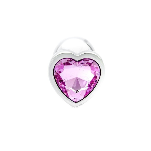 Plug Anal de Acero Quirúrgico con Joya Corazón Mediano
