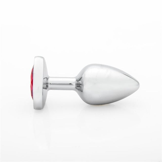 Plug Anal de Acero Quirúrgico con Joya Corazón Mediano