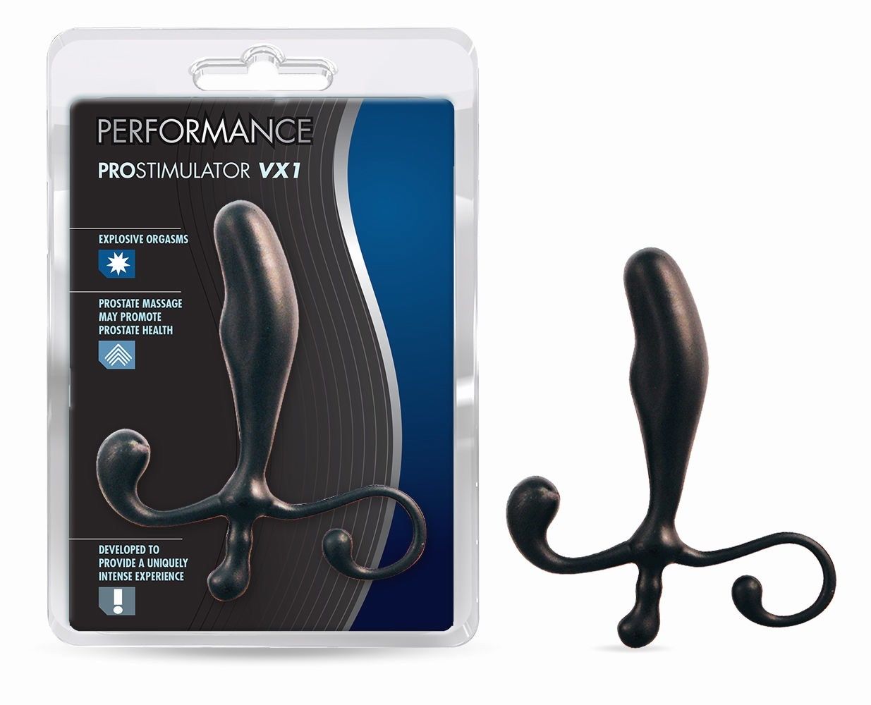 Blush Massager de la próstata Negro