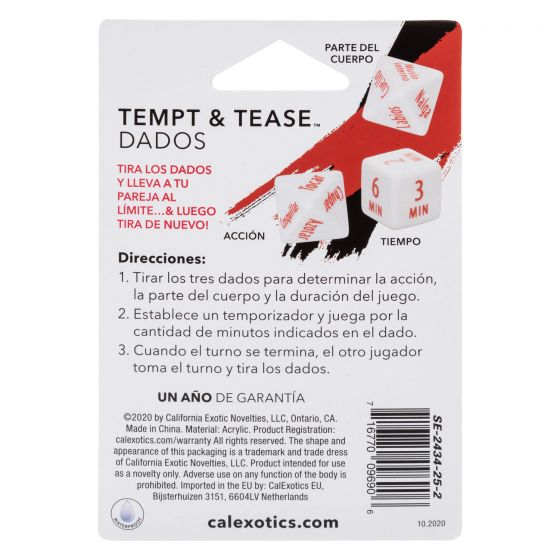 Juego de Dados Tentar y Provocar