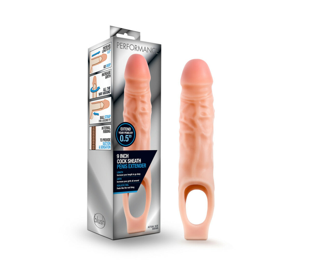 Funda Extensora de Pene Performance 9 pulgadas
