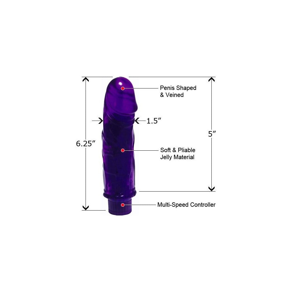 Vibrador de silicona JELLY COCK 5"