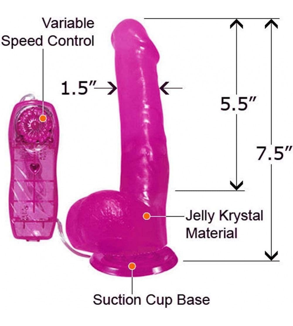 Vibrador con testículos y sopapa 7.5" Jelly Dong Slim (20 x 3.5 cm)