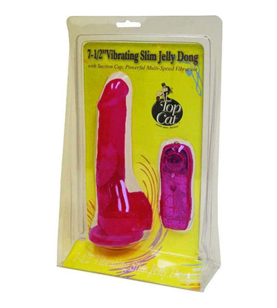Vibrador con testículos y sopapa 7.5" Jelly Dong Slim (20 x 3.5 cm)